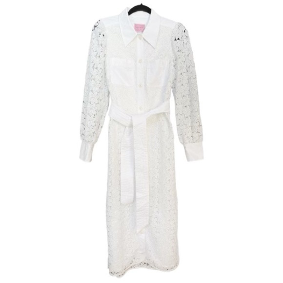 NWT Kate Spade Leaf Lace Shirtdress - Picture 13 of 16